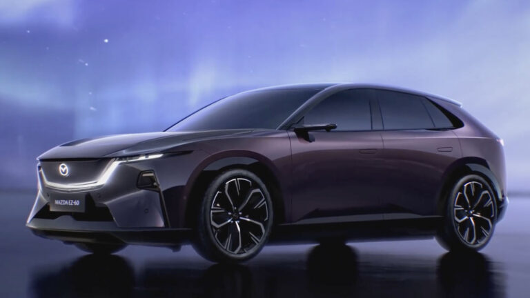 New Mazda EZ-60 revealed as sleek Tesla Model Y rival